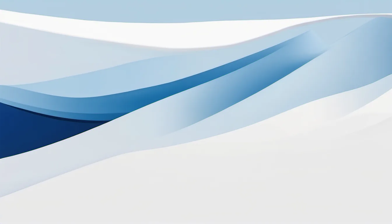 Abstract stepped headroom illustration in blue and pale sky on white — decorative header for EV Charger Breaker Size: The Full Table